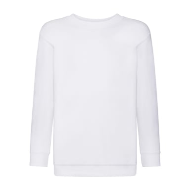 Fruit of the Loom Childrens/Kids Classic Plain Set-in Sweatshirt (White)