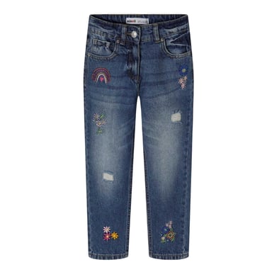 Minoti Girls Embroidered Straight Leg Jeans (Navy)