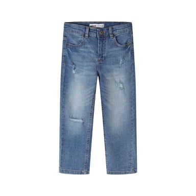 Minoti Boys Denim Ripped Straight Leg Jeans (Blue)