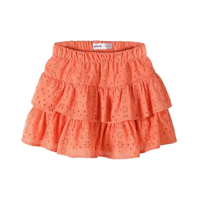 Minoti Girls Broderie Tiered Skirt (Red)
