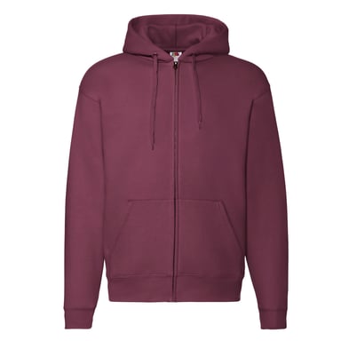 Fruit of the Loom Mens Premium Full Zip Hoodie (Burgundy)