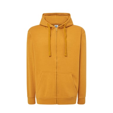 JHK Unisex Adult Plain Full Zip Hoodie (Mustard)