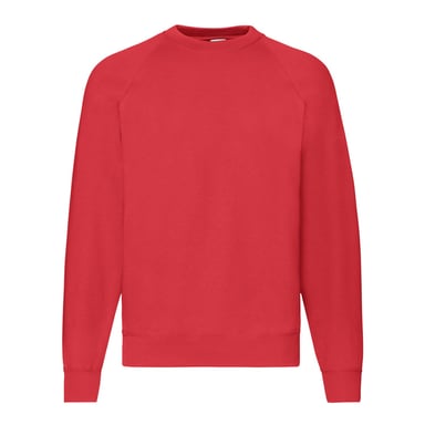 Fruit of the Loom Mens Classic Raglan Sweatshirt (Red)