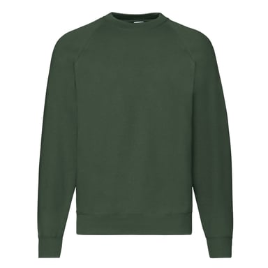 Fruit of the Loom Mens Classic Raglan Sweatshirt (Bottle Green)