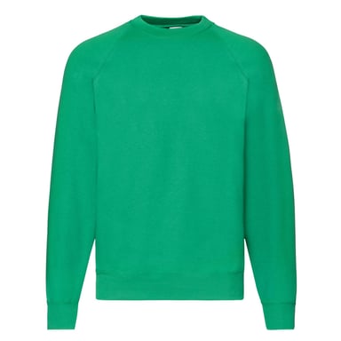 Fruit of the Loom Mens Classic Raglan Sweatshirt (Kelly Green)