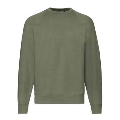 Fruit of the Loom Mens Classic Raglan Sweatshirt (Classic Olive)