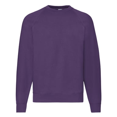 Fruit of the Loom Mens Classic Raglan Sweatshirt (Purple)