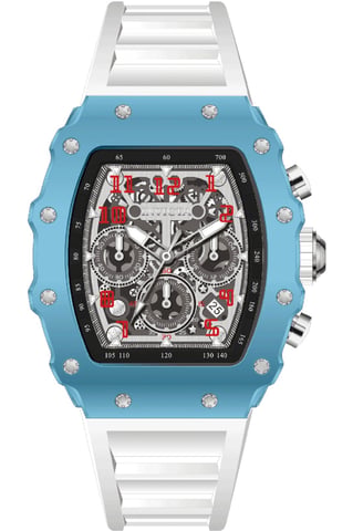INVICTA Racing 69695 Men's Watch - Quartz Movement - Acrylic with Silver Dial - 43 mm