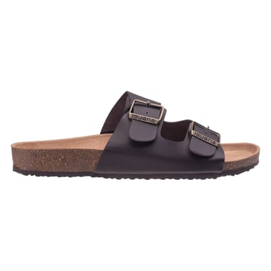 Iguana Mens Frisso Leather Sliders (Brown/Black)