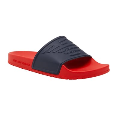 Emporio Armani Mens Sliders (Navy/Red)