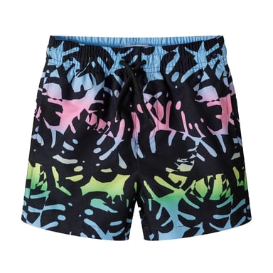 Minoti Boys Philodendron Mesh Lining Swim Shorts (Black)