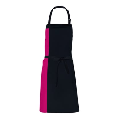Link Kitchen Wear Unisex Adult Duo Apron (Black/Hot Pink)