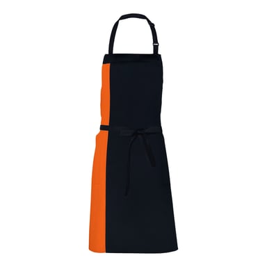 Link Kitchen Wear Unisex Adult Duo Apron (Black/Orange)