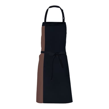 Link Kitchen Wear Unisex Adult Duo Apron (Black/Brown)