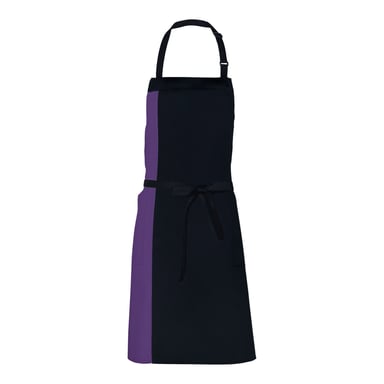 Link Kitchen Wear Unisex Adult Duo Apron (Black/Purple)
