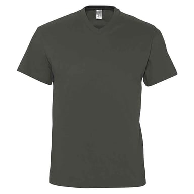 SOLS Mens Victory V Neck T-Shirt (Dark Grey Solid)