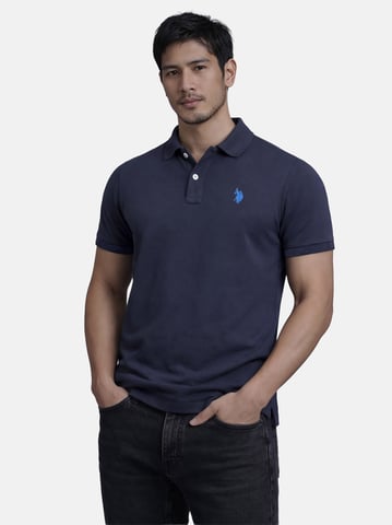 U.S. Polo Assn. heren poloshirt van katoen in piqué