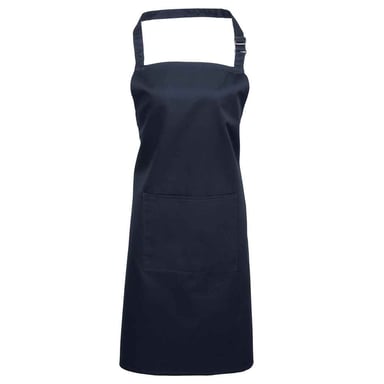 Premier Unisex Adult Colours Collection Pocket Bib Apron (Navy)