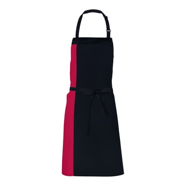 Link Kitchen Wear Unisex Adult Duo Apron (Black/Red)