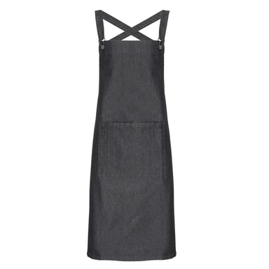 Premier Barista Cross Back Bib Apron (Black Denim)