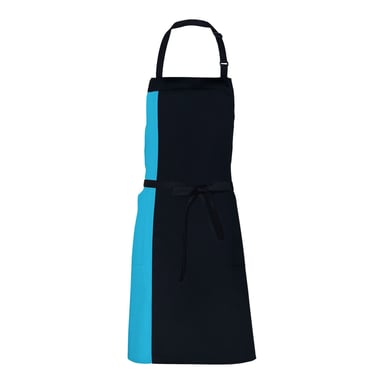 Link Kitchen Wear Unisex Adult Duo Apron (Black/Turquoise)
