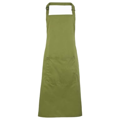 Premier Unisex Adult Colours Collection Pocket Bib Apron (Oasis Green)