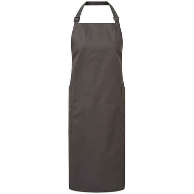 Premier Fairtrade Recycled Bib Apron (Dark Grey)