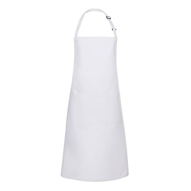 Karlowsky Pocket Buckle Bib Apron (White)