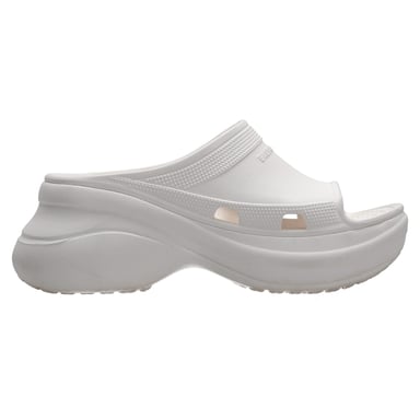Balenciaga x Crocs Pool Slide Sandaler i vitt gummi