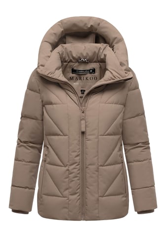 Marikoo women’s winter jacket Kuschelnasee with hood and fleece lining