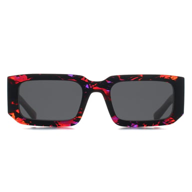 Prada PR06YS 06V5S0 abstract oranje donkergrijze zonnebril