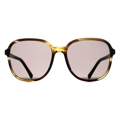 Miu Miu MUB01S 25E80Q gestreepte loden donkergrijze zonnebril