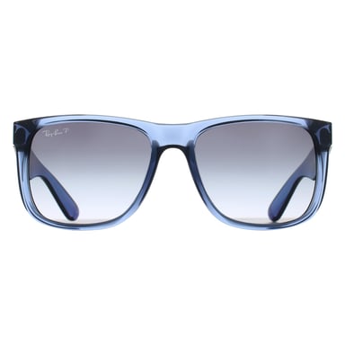 Ray-Ban RB4165 Justin 6596T3 transparant blauw grijs gradiënt gepolariseerde zonnebril
