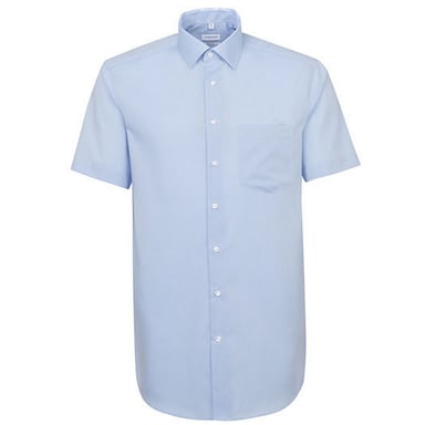 Seidensticker Mens Regular Short-Sleeved Shirt (Light Blue)