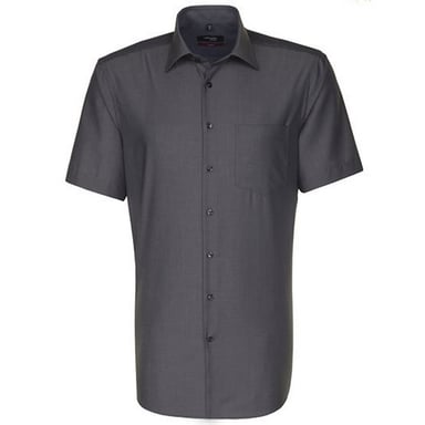Seidensticker Mens Regular Short-Sleeved Shirt (Anthracite)