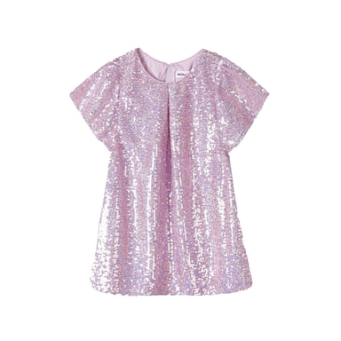 Minoti Girls Sequin Flutter Dress (Pink)