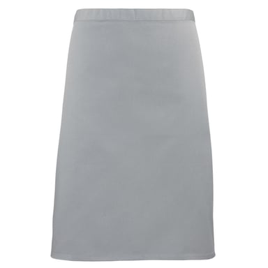 Premier Unisex Adult Colours Collection Mid Length Waist Apron (Silver)