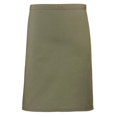 Premier Unisex Adult Colours Collection Mid Length Waist Apron (Olive)