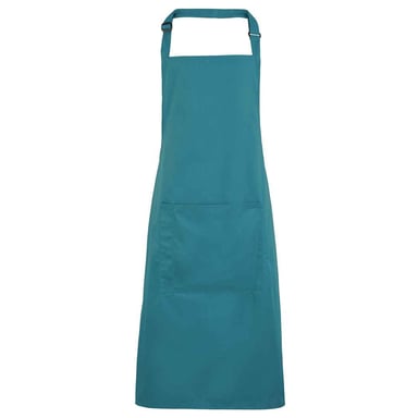 Premier Unisex Adult Colours Collection Pocket Bib Apron (Teal)