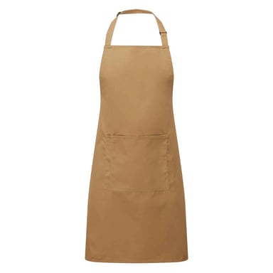 Premier Unisex Adult Colours Collection Pocket Bib Apron (Camel)