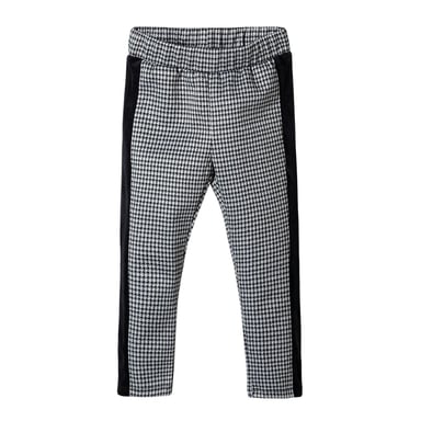 Minoti Girls Dogtooth Side Panels Leggings (Black)