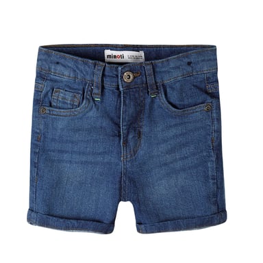 Minoti Boys Denim Plain Shorts (Blue)