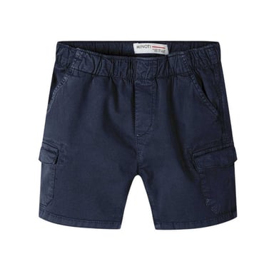 Minoti Boys Badge Elasticated Waist Casual Combat Shorts (Blue)