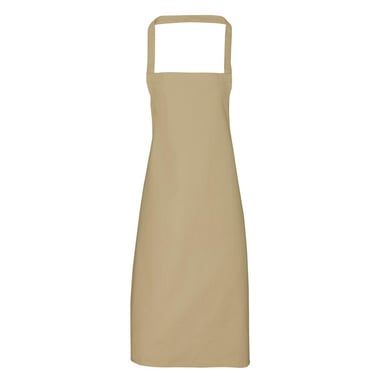 Premier Organic Cotton Bib Apron (Khaki)