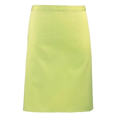 Premier Unisex Adult Colours Collection Mid Length Waist Apron (Lime)