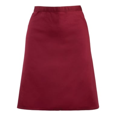 Premier Unisex Adult Colours Collection Mid Length Waist Apron (Burgundy)