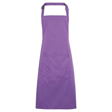 Premier Unisex Adult Colours Collection Pocket Bib Apron (Rich Violet)