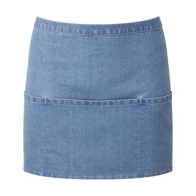 Premier Colours Collection Denim 3 Pocket Bar Apron (Blue Denim)