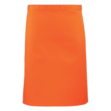 Premier Unisex Adult Colours Collection Mid Length Waist Apron (Orange)