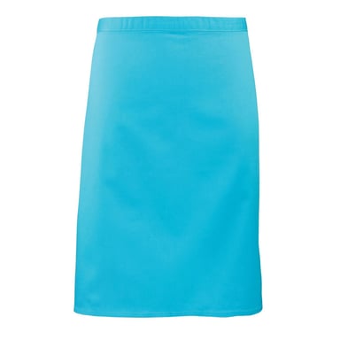 Premier Unisex Adult Colours Collection Mid Length Waist Apron (Turquoise)